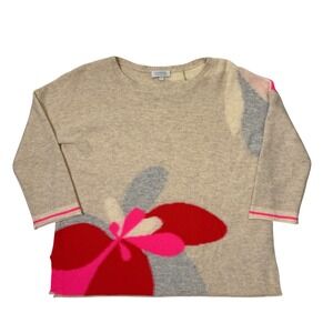 KINROSS Cashmere Floral Sweater Women's Size Small